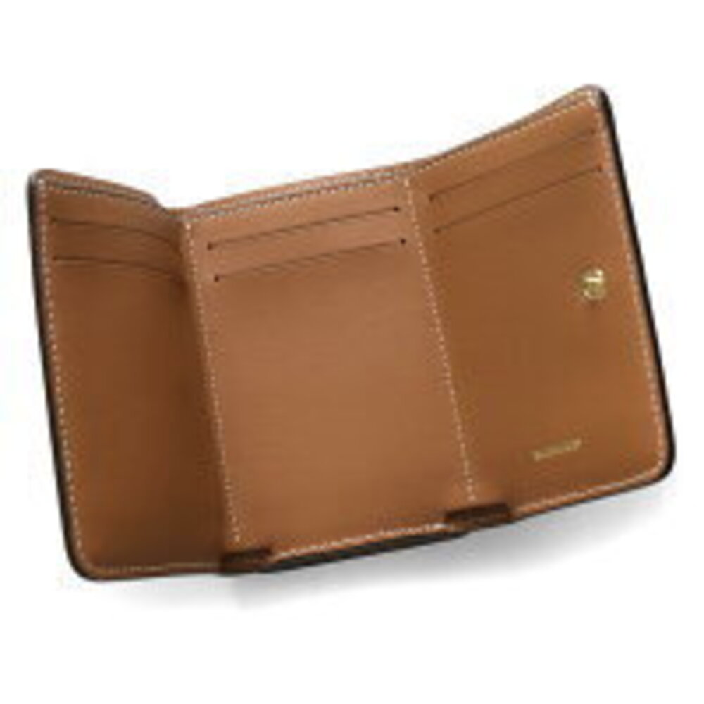 Burberry Multi Brown Briar Lark Wallet Check Beige Trifold - Picture 4 of 5